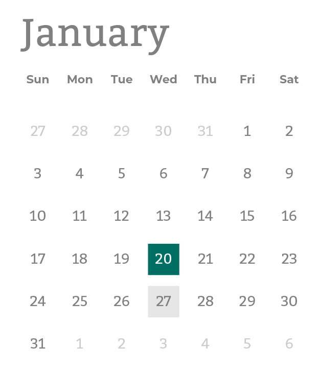 Calendar-January
